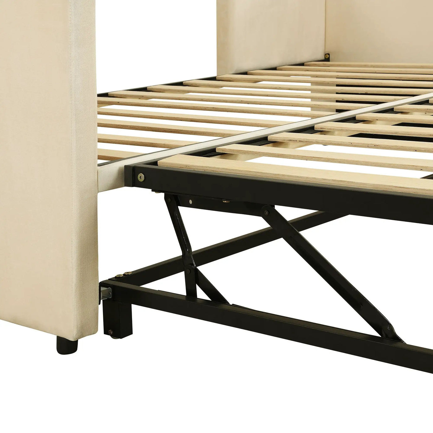 Twin Size Upholstered Daybed With Pop Up Trundle by HouseOfZazla