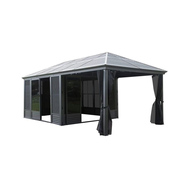 [11X21FT] Alora Outdoor All-Season Solarium Sunroom Gazebo With Galvanized Steel Roof (SAK42018) by SAKSBY WHOLESALE