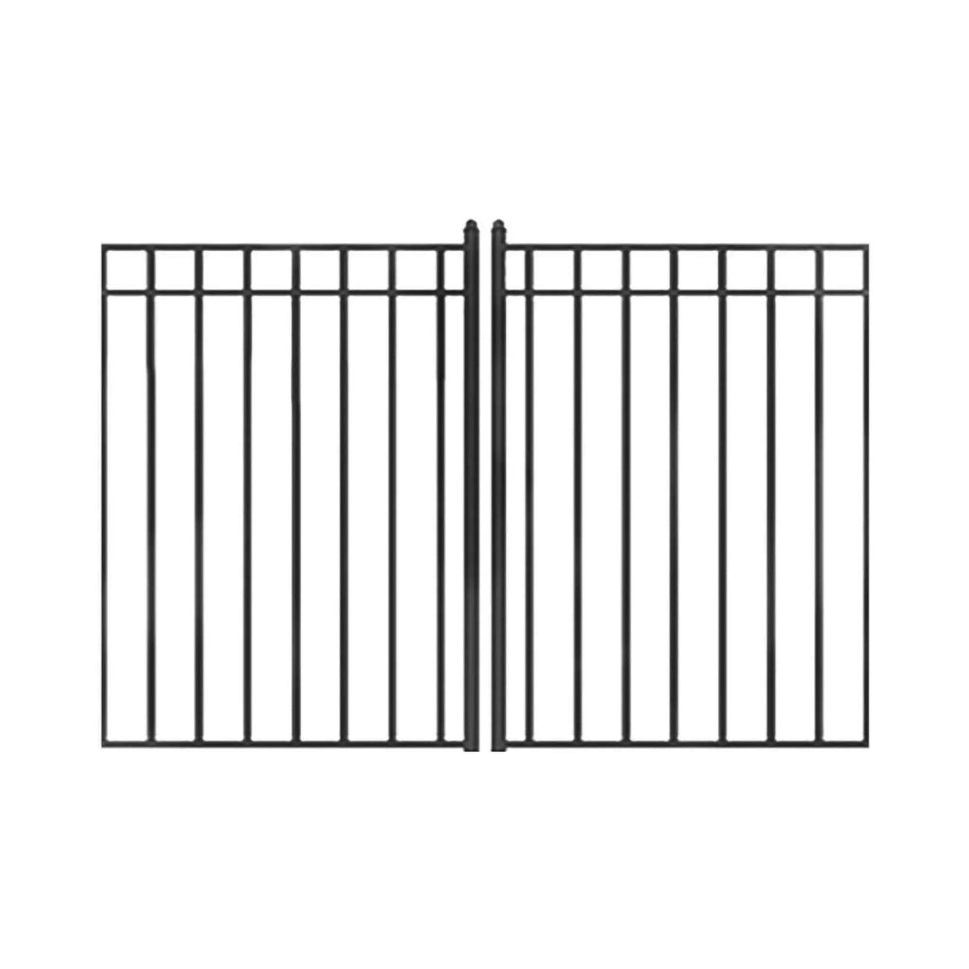[12-18FT] Heavy-Duty Madrid-Style Premium Steel Dual-Swing Driveway Gate (SAK38546) by SAKSBY WHOLESALE