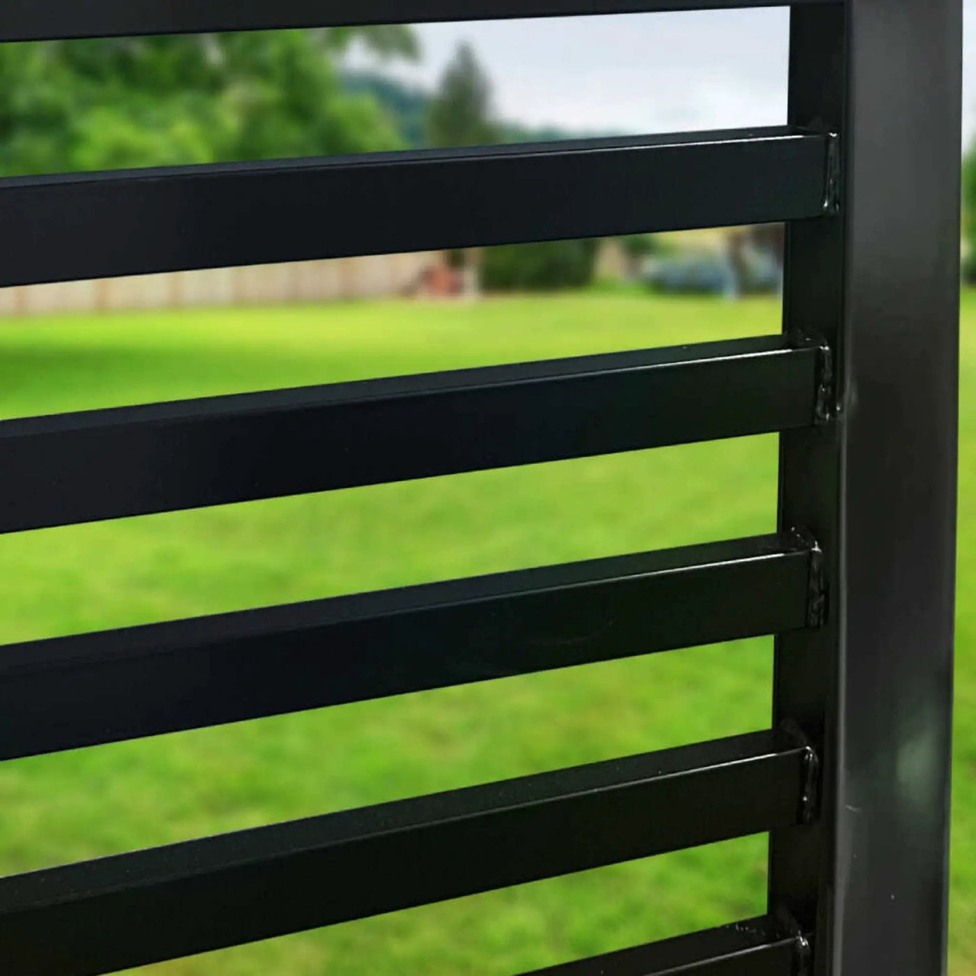 [12-18FT] Heavy-Duty Florence-Style Powder-Coated Galvanized Steel Dual-Swing Driveway Gate (SAK48168) by SAKSBY WHOLESALE