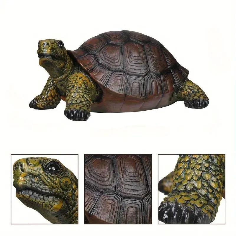 12.6 Inch Realistic Resin Turtle Garden Statue Outdoor Sculpture by House Of Avana