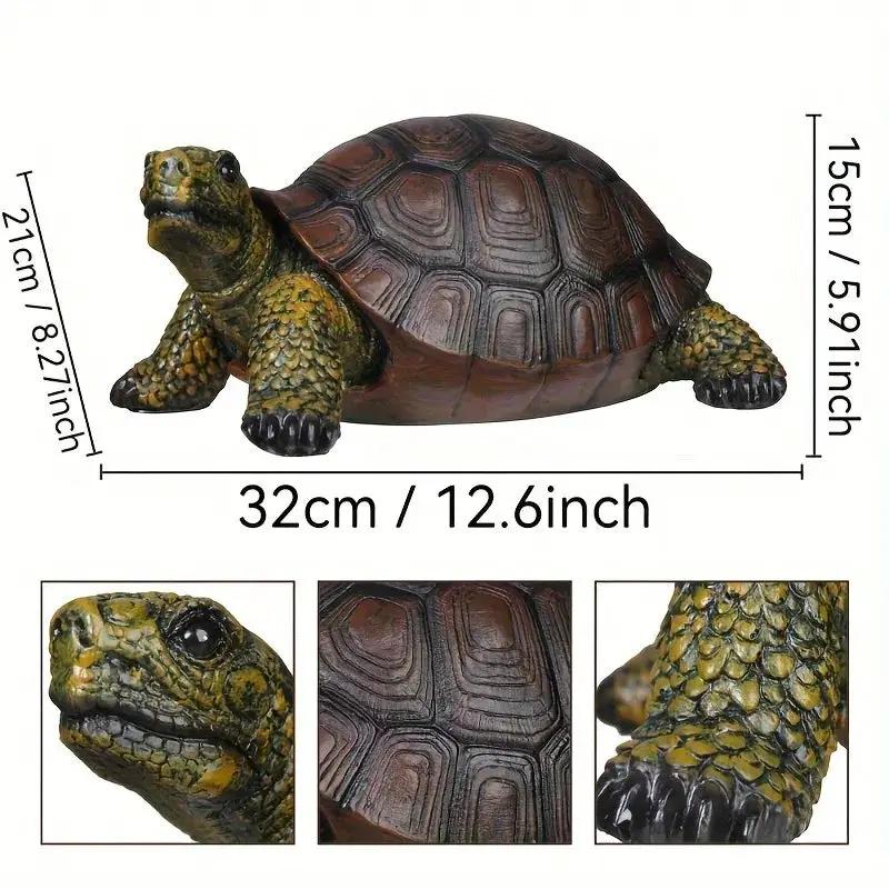 12.6 Inch Realistic Resin Turtle Garden Statue Outdoor Sculpture by House Of Avana