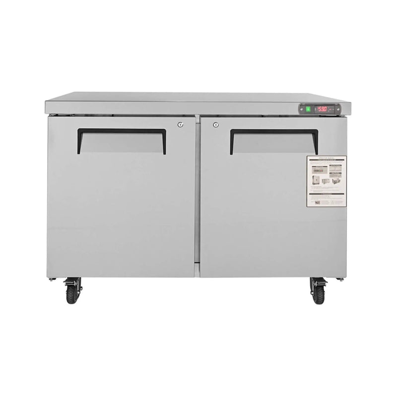 12.9 Cu.Ft 2-Door 48-Inch Commercial Stainless Steel Worktop Undercounter Refrigerator (SAK26049) by SAKSBY WHOLESALE