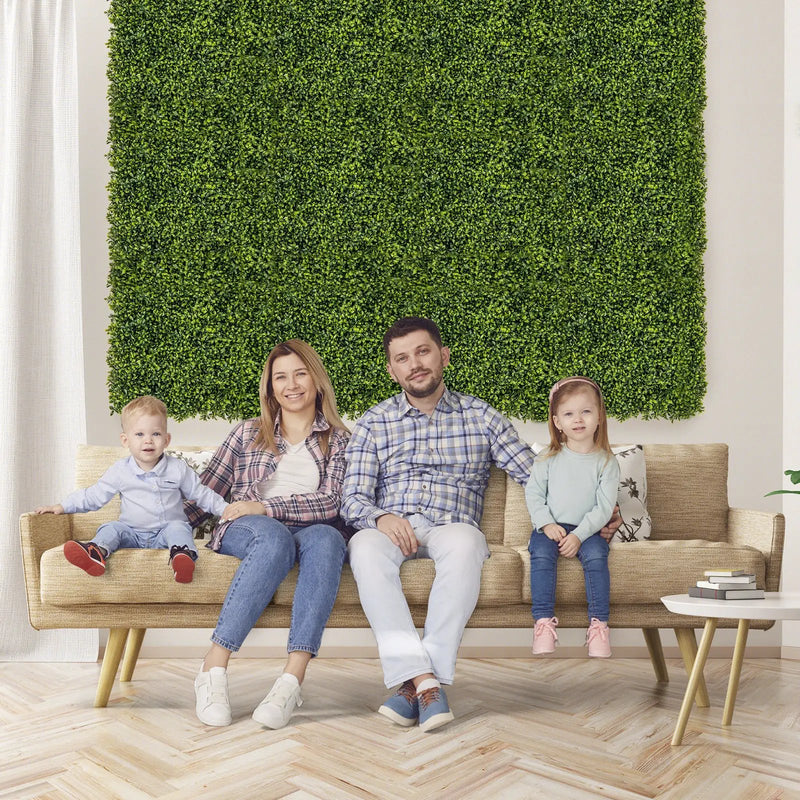 12-Pieces 20 Inch x 20 Inch Artificial Hedge Boxwood Panels by DirectDeals