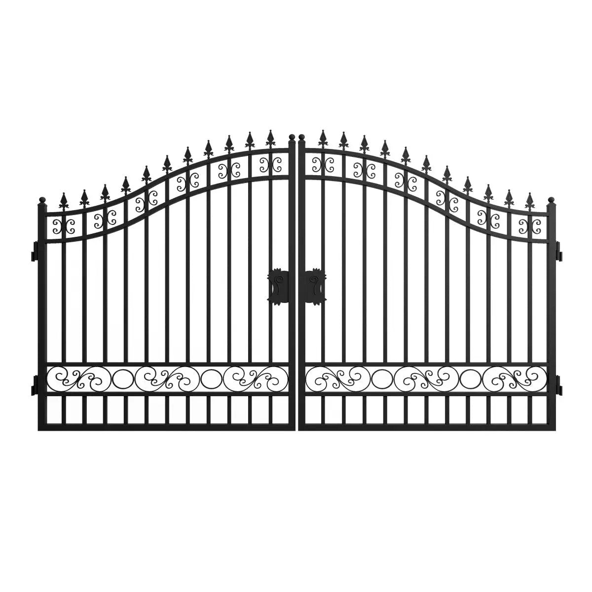 12x8 ft Dual Swing Driveway Steel Gate by Chery Industrial