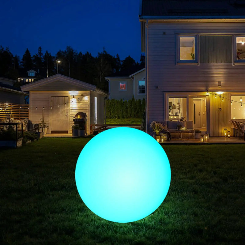 12-Inch LED Ball Light, Solar Rechargeable Globe Light Color Changing Solar Globe Lamp by Outdoor Solar Outlet