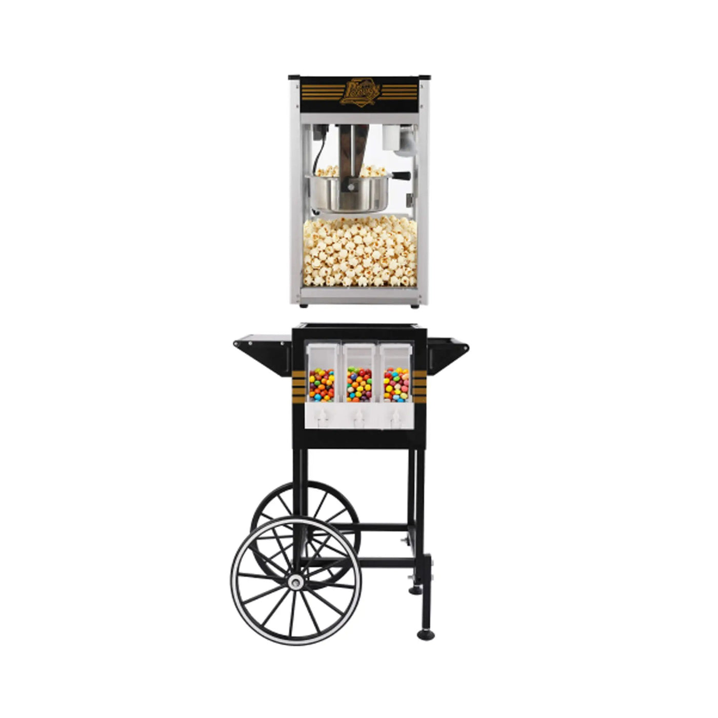 12-Ounce Commercial Retro Popcorn Machine Cart With Candy Boxes (SAK80954) by SAKSBY WHOLESALE