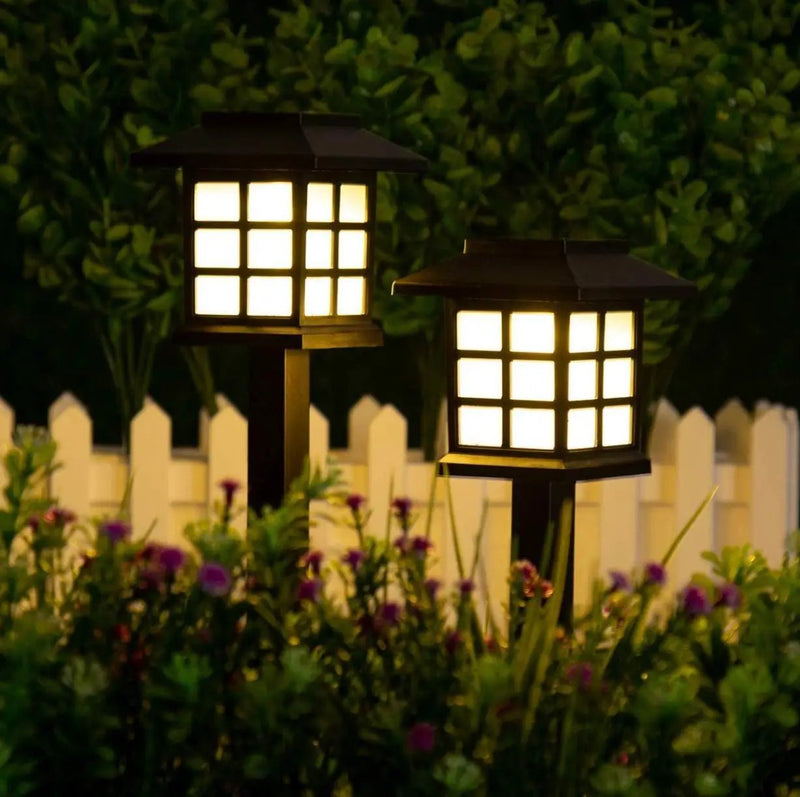 12 Pack Solar Pathway Lights Outdoor, Waterproof Outdoor Solar Lights-Asian Style by Outdoor Solar Outlet