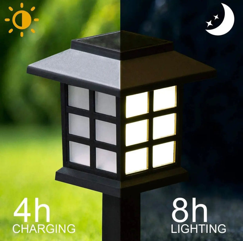 12 Pack Solar Pathway Lights Outdoor, Waterproof Outdoor Solar Lights-Asian Style by Outdoor Solar Outlet