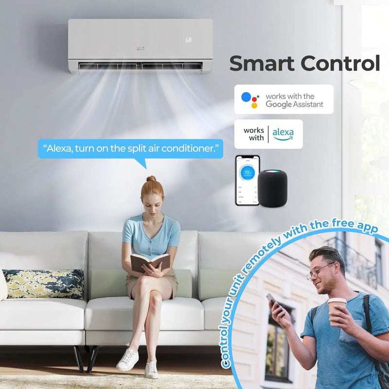 SEERXtreme Series ENERGY STAR Certified 12000 BTU 24 SEER2 115V Mini Split Heat Pump Heating at -15¬∞F by DirectDeals