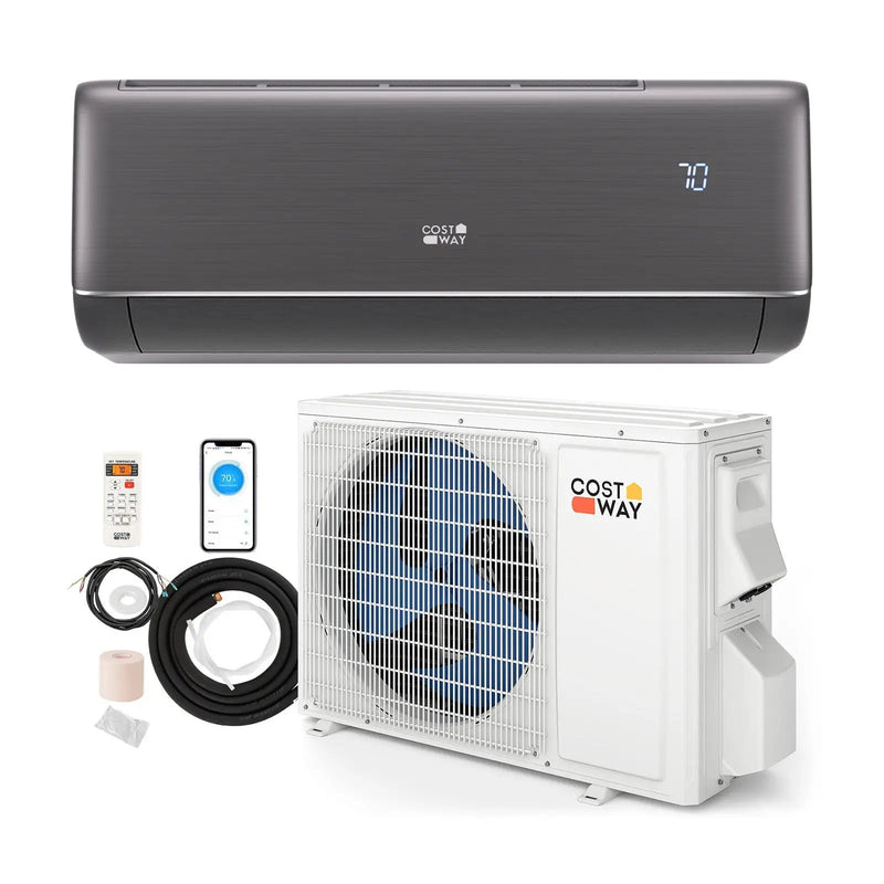 GreyVolt Series 12000 BTU 22 SEER2 115V WiFi Enabled Mini Split AC Compatible with Alexa Gray by DirectDeals