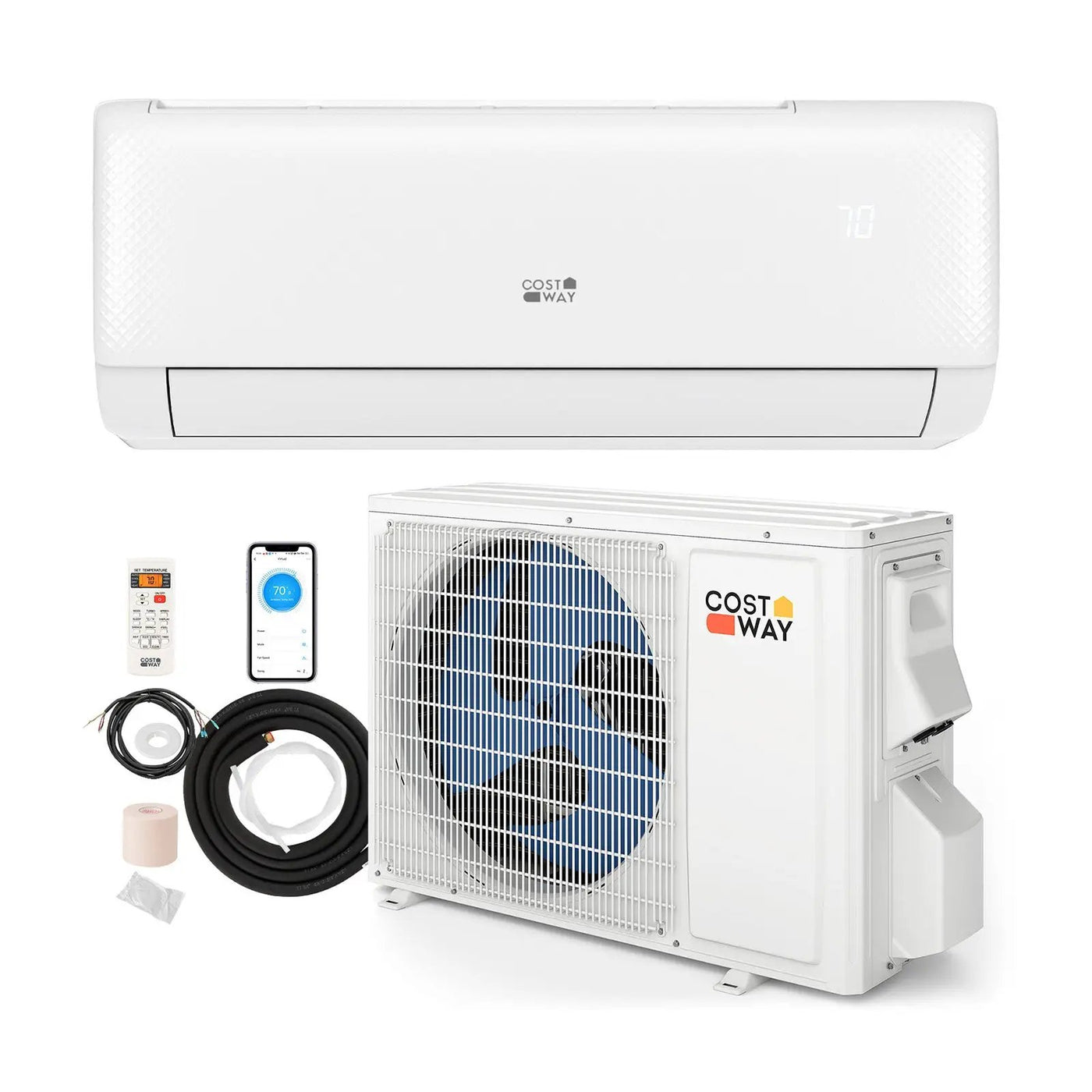 X-Pro 35000 BTU 3 Zone 22.5 SEER2 Concealed Ducted Mini Split AC by DirectDeals