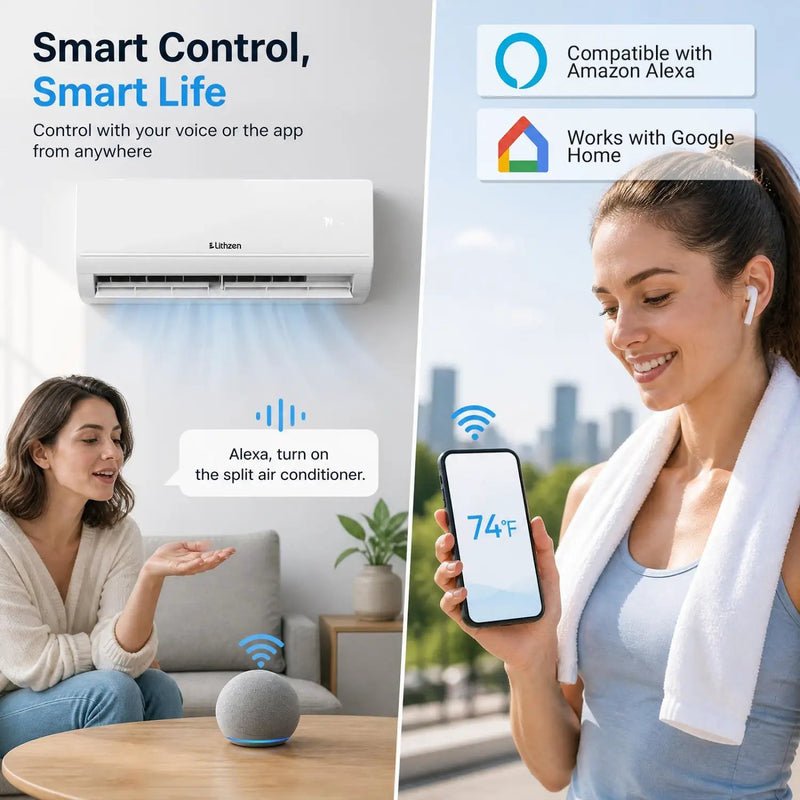 12000 BTU Mini Split Air Conditioner & Heater with WiFi by DirectDeals