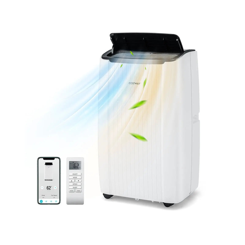 12000 BTU Portable Air Conditioner 4-in-1 Smart WiFi Enabled Home AC Unit with Heat by DirectDeals