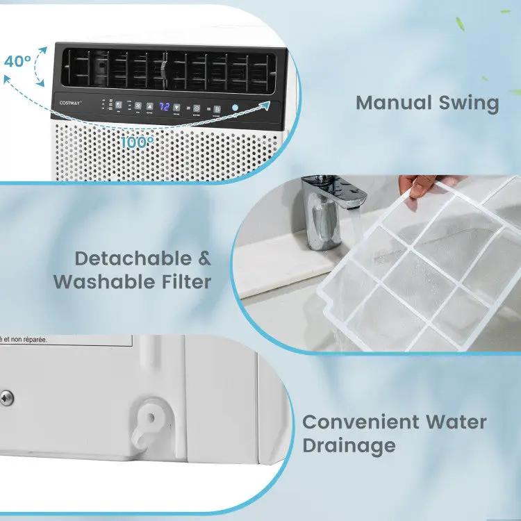 Window Air Conditione with Handy Remote and LED Control Panel by DirectDeals