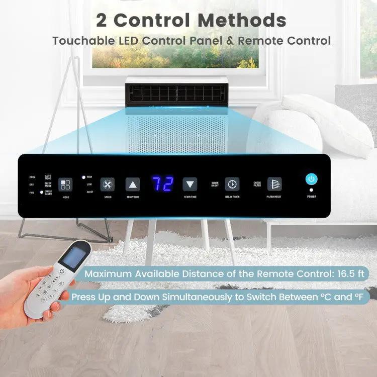 Window Air Conditione with Handy Remote and LED Control Panel by DirectDeals