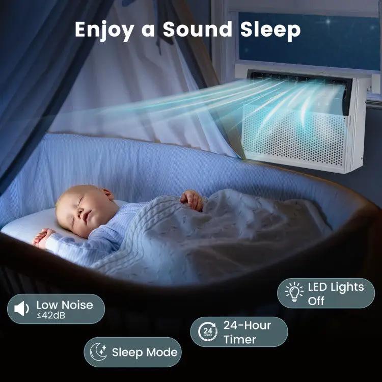 Window Air Conditione with Handy Remote and LED Control Panel by DirectDeals