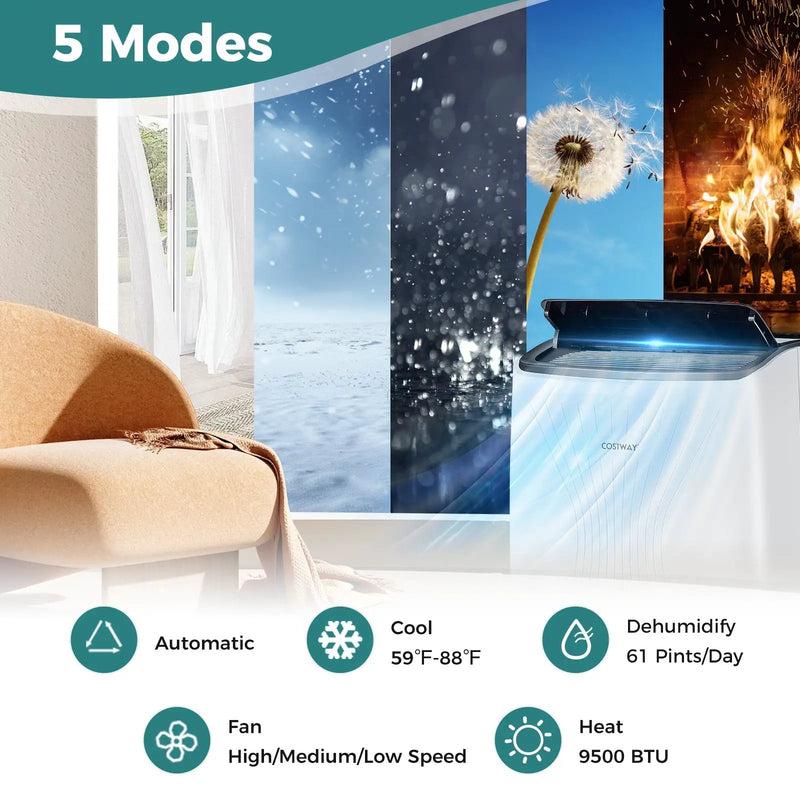 12000 BTU Portable Air Conditioner with Heat and Smart WiFi by DirectDeals
