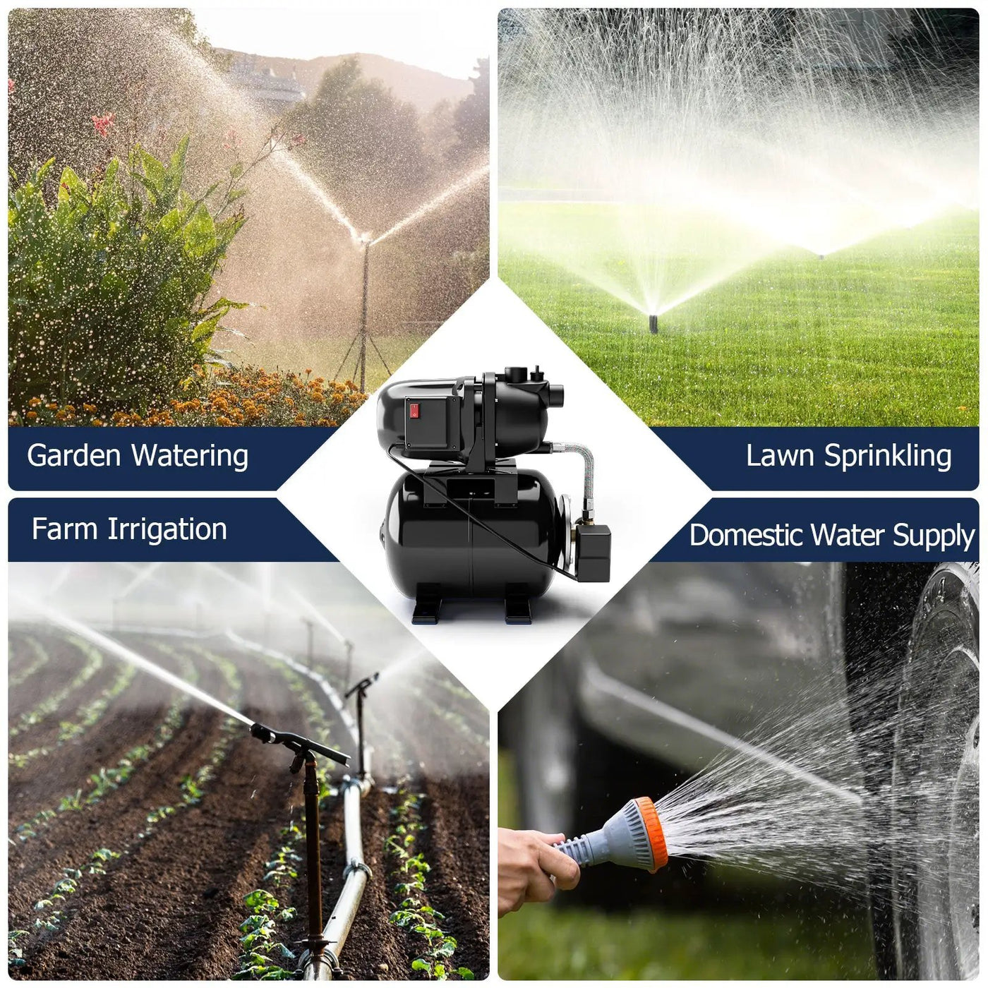 1200 W Garden Water Pump Shallow Well Pressurized Irrigation by DirectDeals