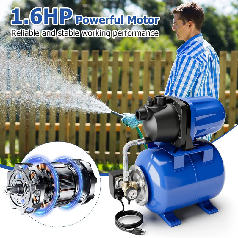 1200 W Garden Water Pump Shallow Well Pressurized Irrigation by DirectDeals