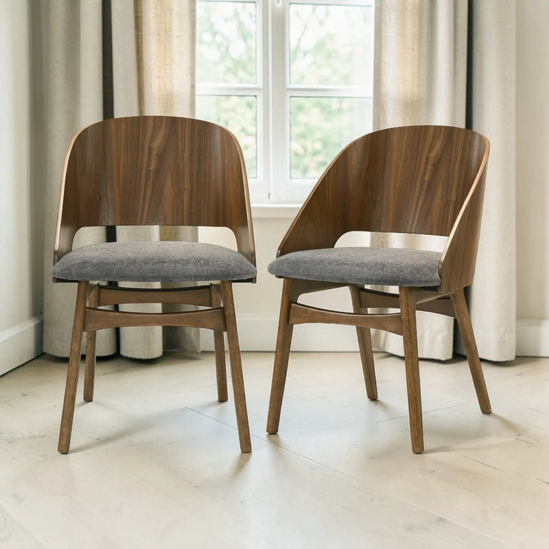 Delmon - Side Chair (Set of 2) - Dark Walnut by HouseOfZazla