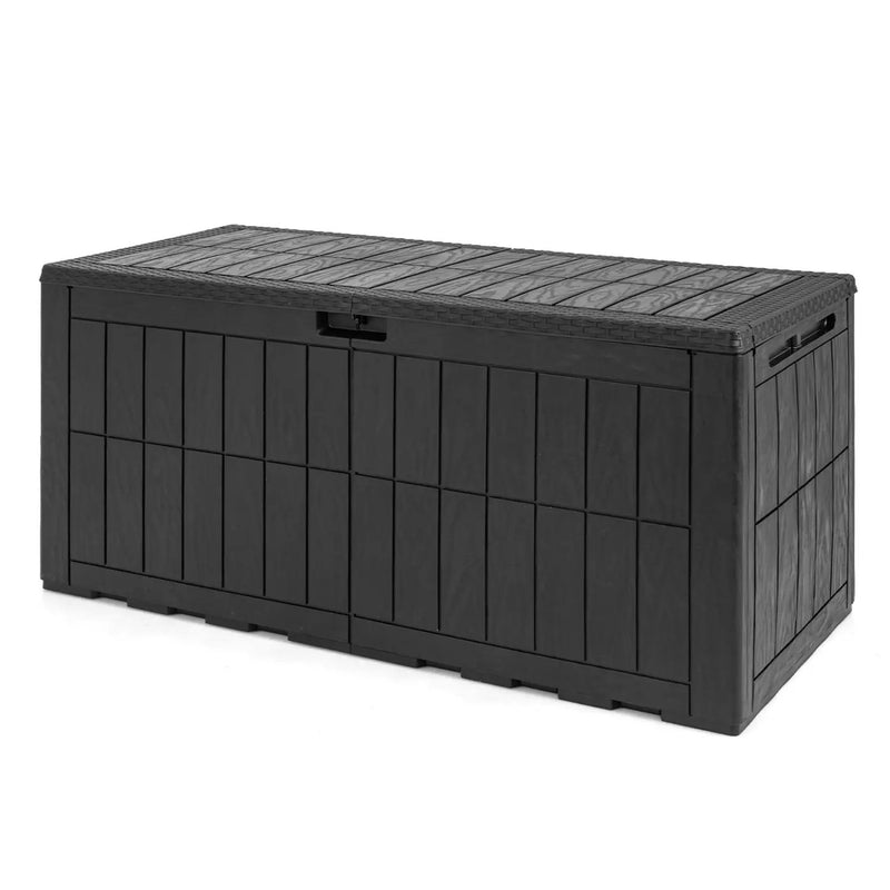 120 Gal Outdoor Deck Box with Lid and Handles for Garden Tools by DirectDeals