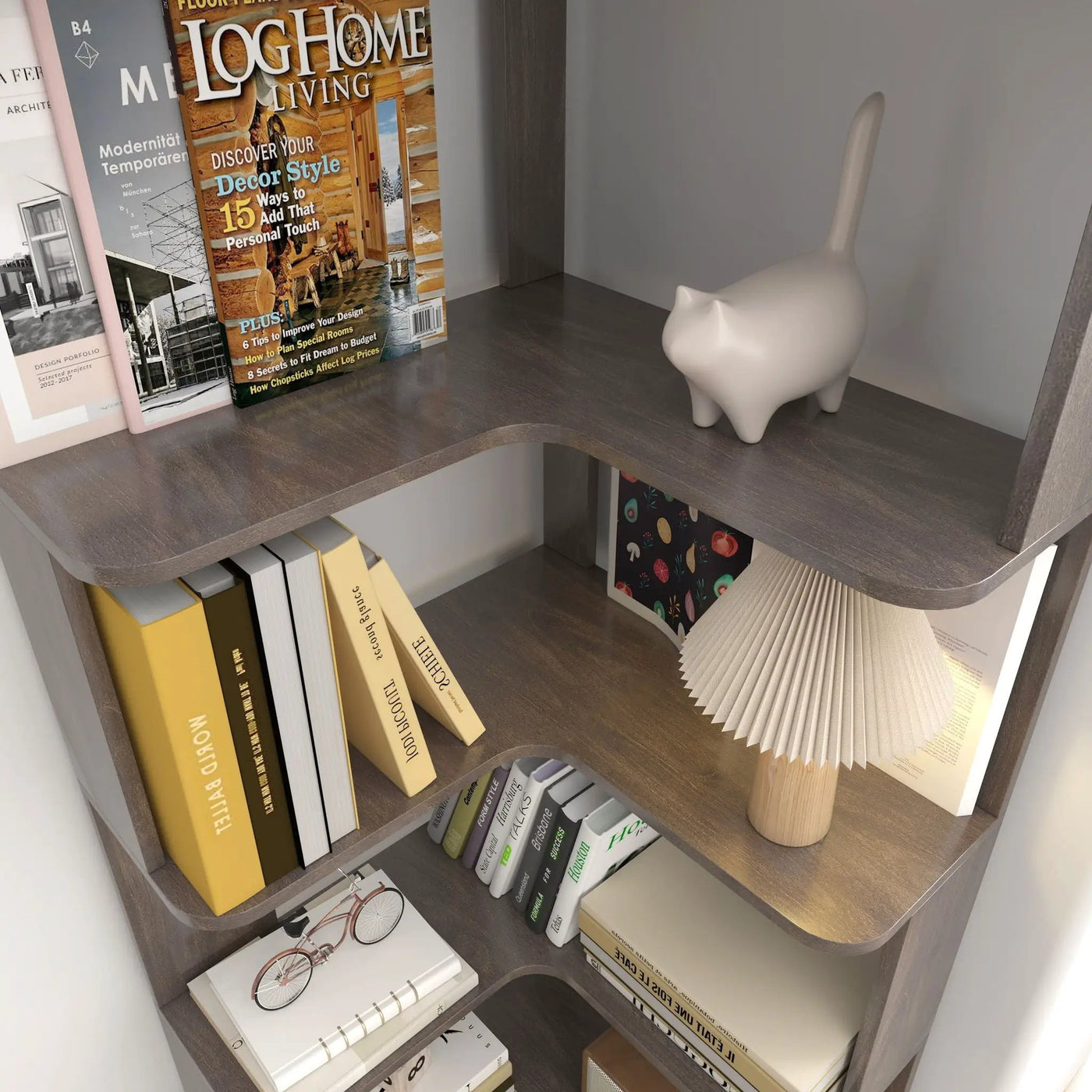 L-Shaped Design Corner Bookshelf by HouseOfZazla