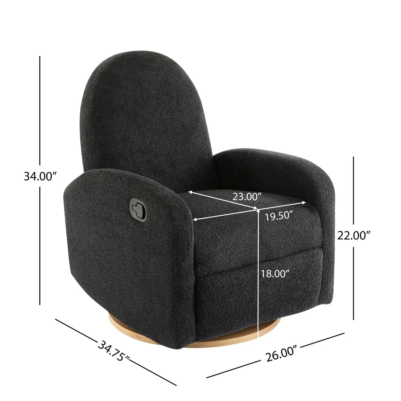 Contemporary 360 Swivel And Glider Recliner Chair by Unique Piece Furniture