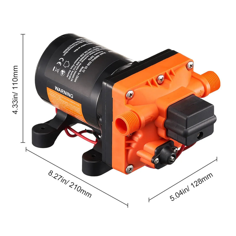 12V Diaphragm Water Pump, 3 GPM (11.36 L/min) by HouseOfZazla