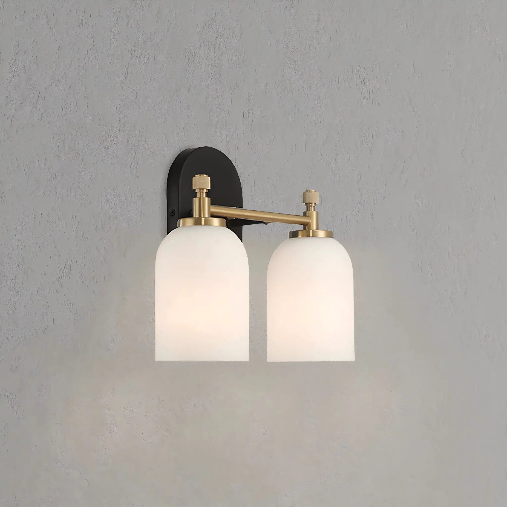 Vortex - 2 Lights Vanity In Style For Over Bathroom Mirror Wall Sconce - Black / Gold / White by Unique Piece Furniture