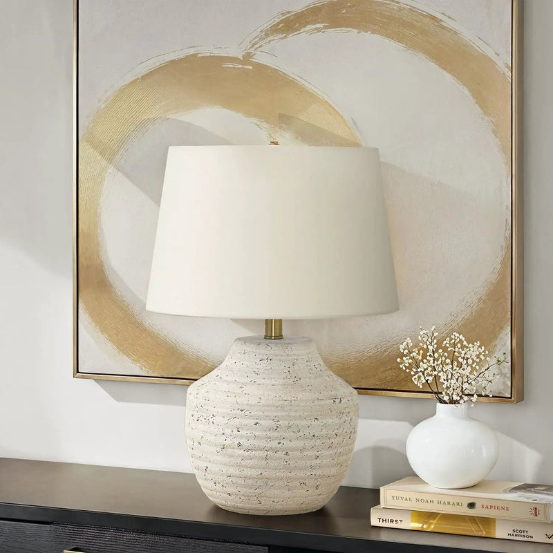 Modern Lighting, Table Lamp, Concrete - Cream by Unique Piece Furniture