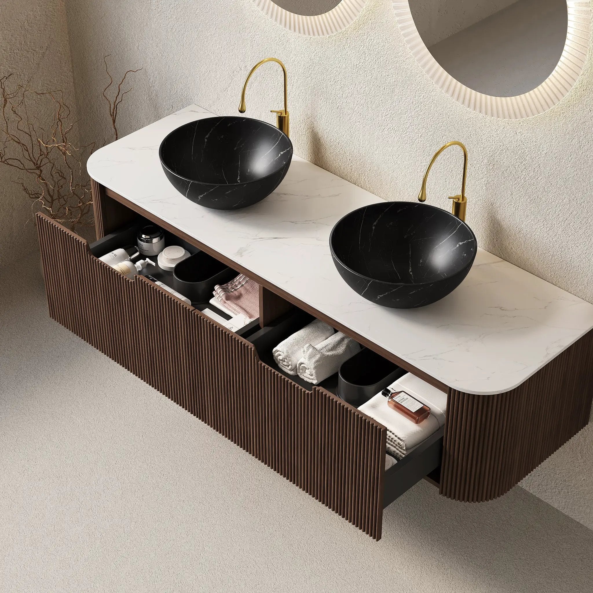Dina 60" Bathroom Vanity & Sinks by HouseOfZazla