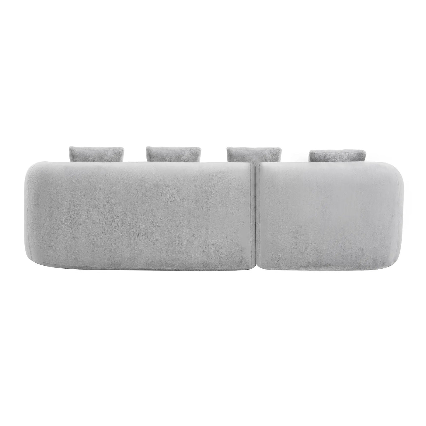 Modular L-Shape Sectional Sofa With Curved Chaise by HouseOfZazla