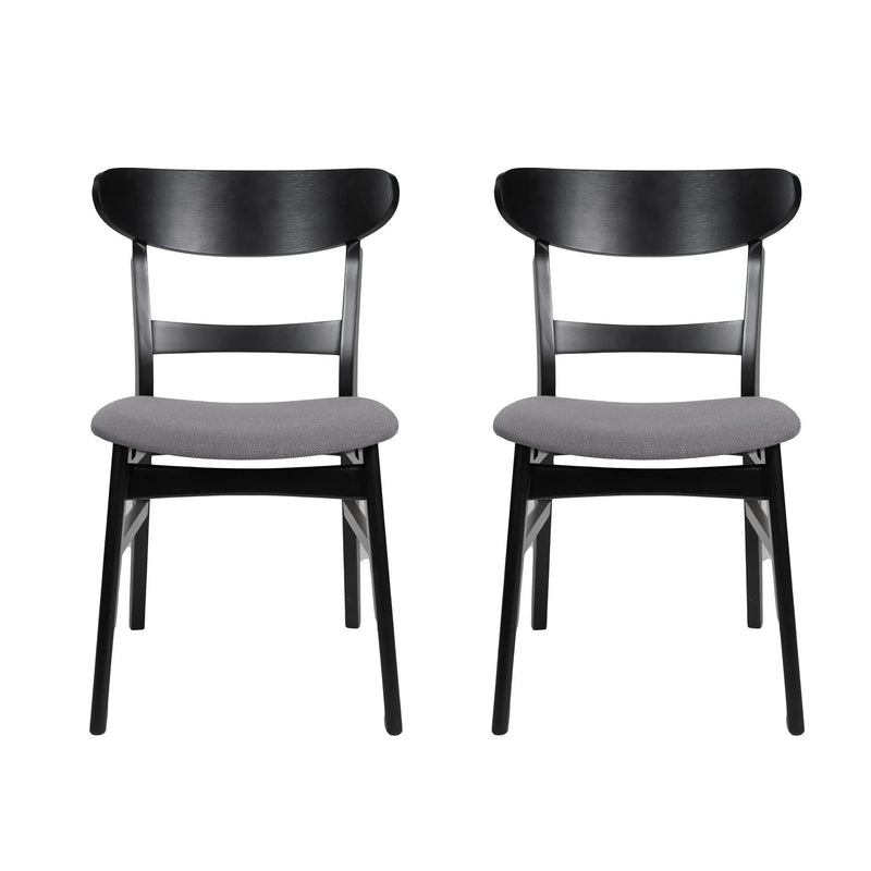 Modern Dining Chair With Upholstered Seat And Wood Frame by HouseOfZazla