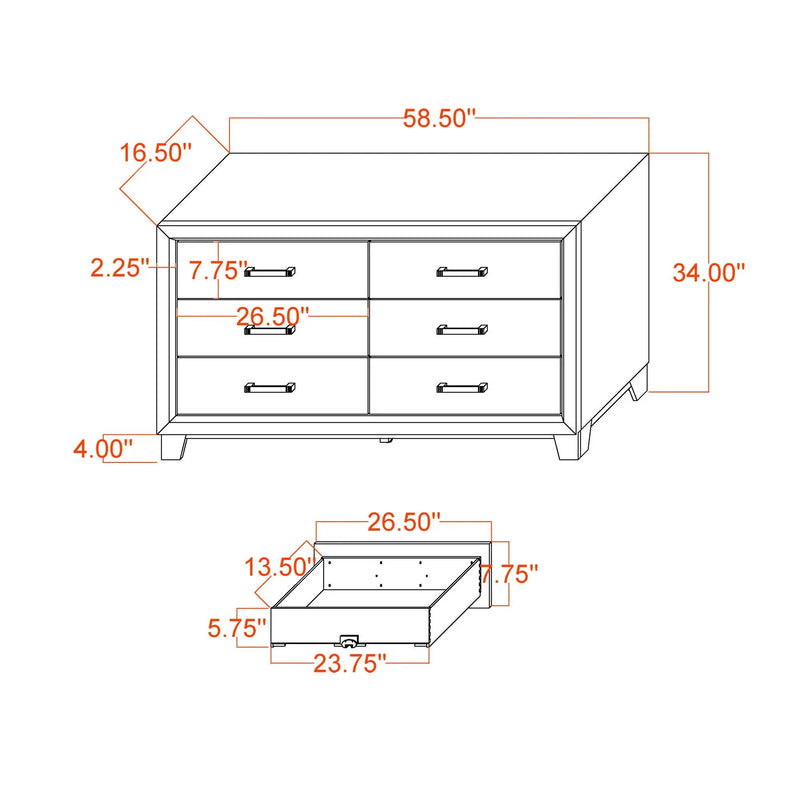 Soluto - Dresser - Gray / Black by Unique Piece Furniture
