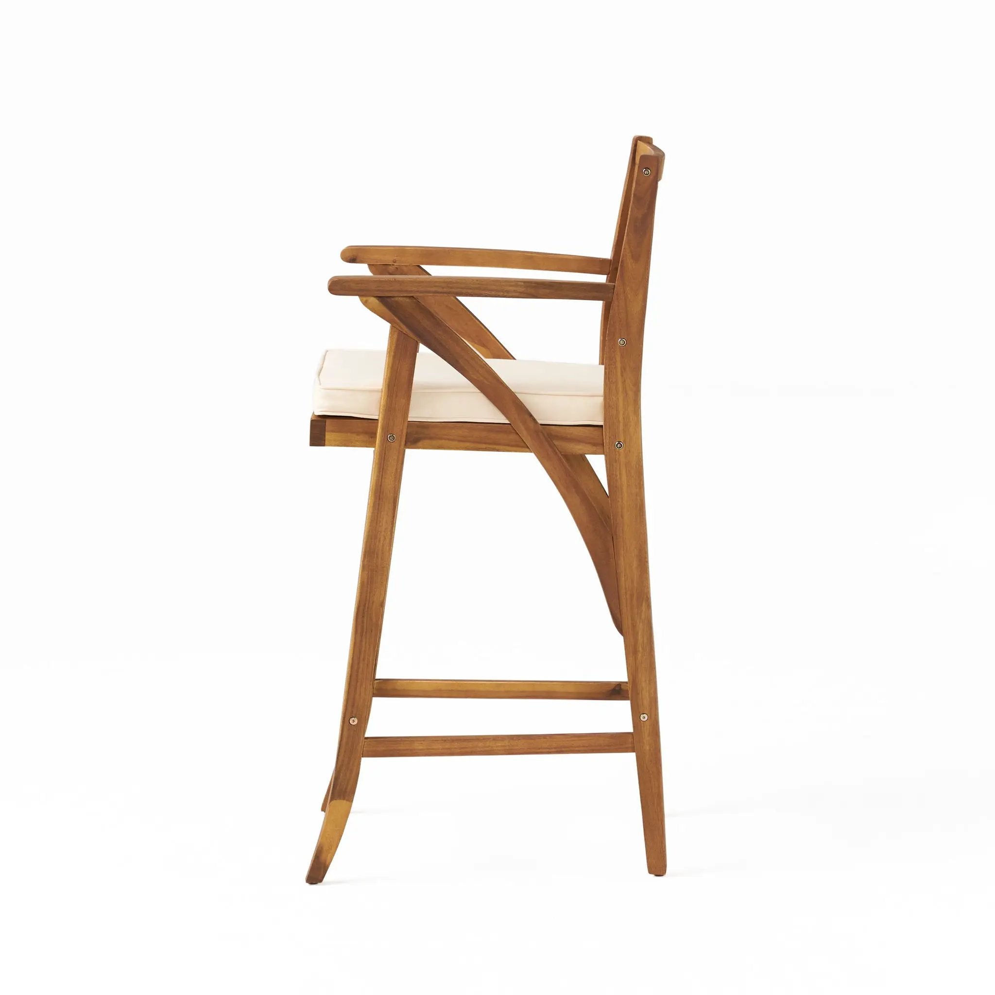 Barstool With Soft Curved Lines And Sturdy Frame (Set of 2) - Brown by HouseOfZazla