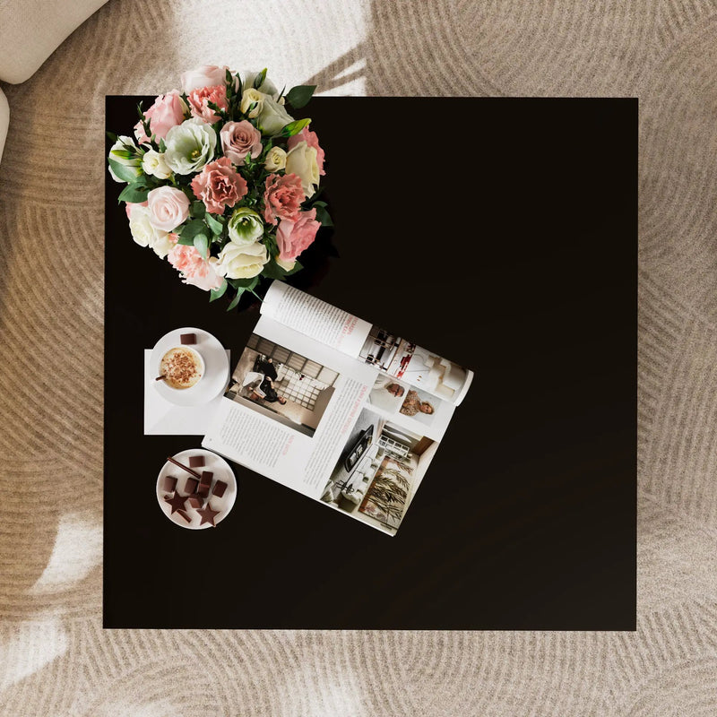 Square Glass Coffee Table in 33.5" by HouseOfZazla
