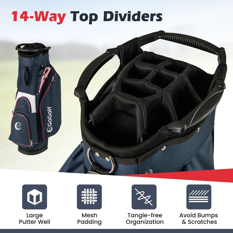 Golf Cart Bag Lightweight Portable Golf Club Organizer Bag by DirectDeals