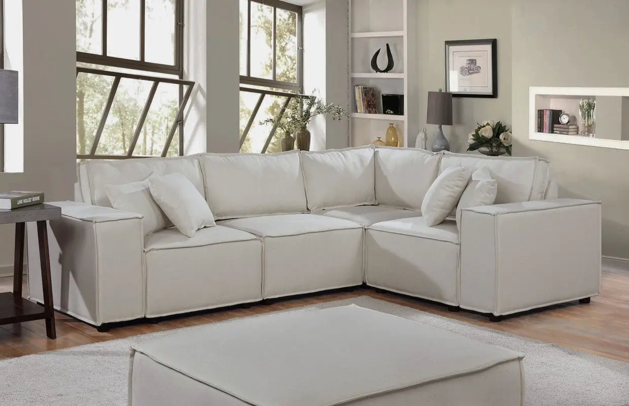 Melrose - Modular Sectional Sofa With Ottoman by HouseOfZazla