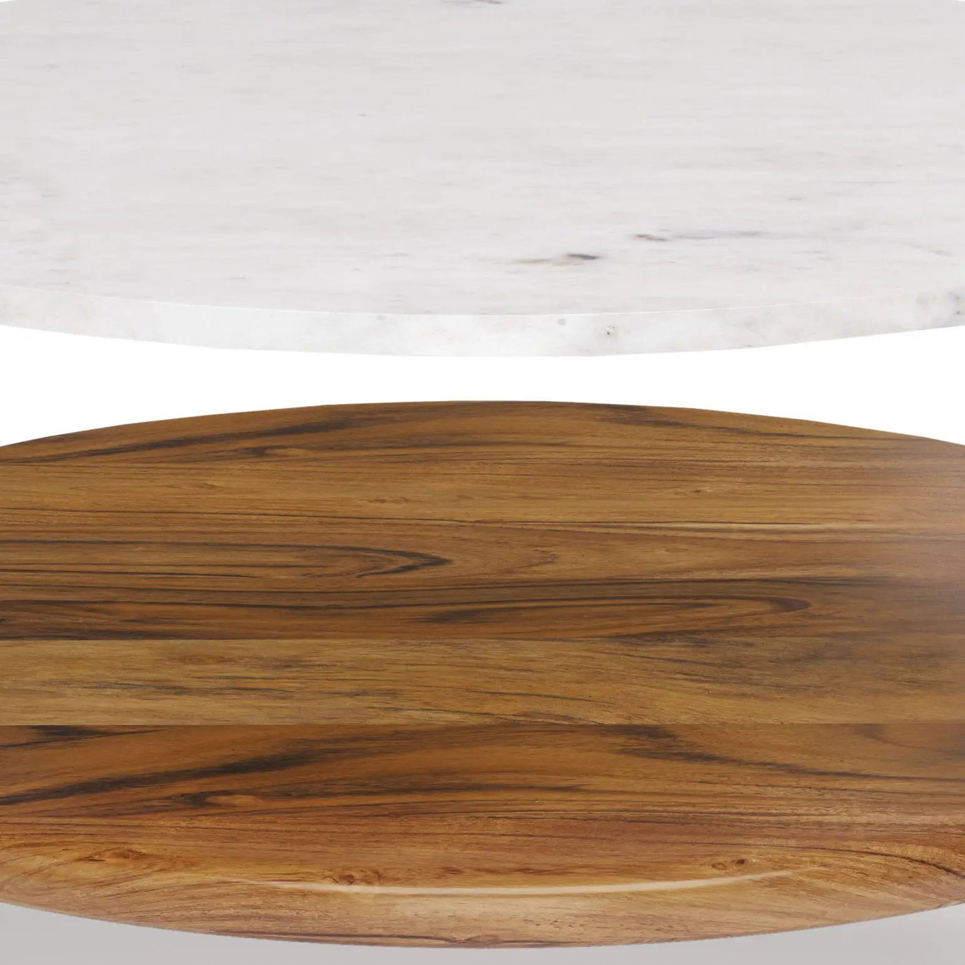 Wagner - Round Marble & Wood Table by HouseOfZazla