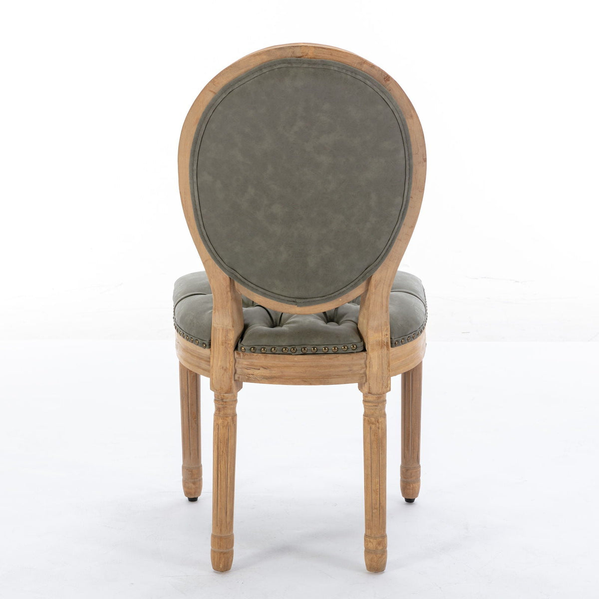 French Style Solid Wood Dining Chair with Nailhead Trim - Multiple Colors, photo 8 of 40