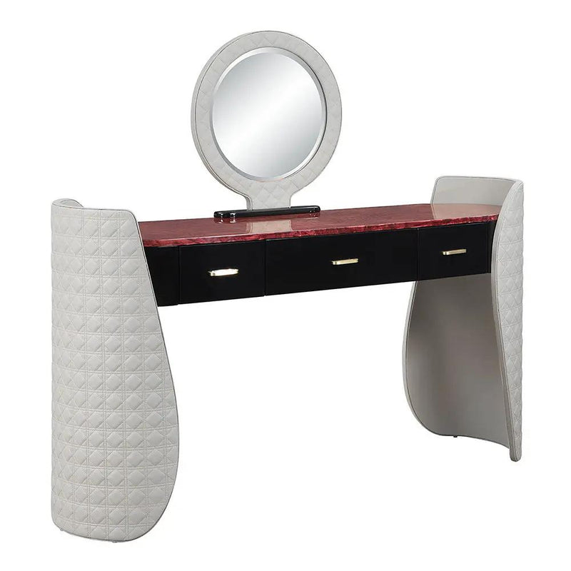Jamonica - Vanity Desk - Gray & Dark Brown by Unique Piece Furniture