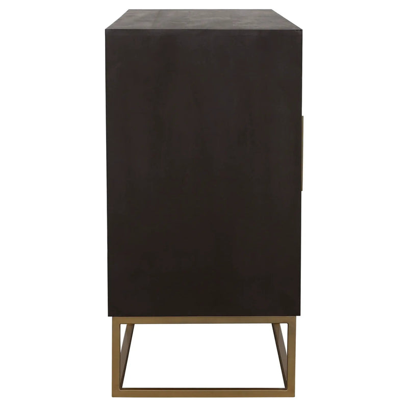Zara 2-door 57-inch Wood Accent Storage Cabinet Black Walnut by Unique Piece Furniture