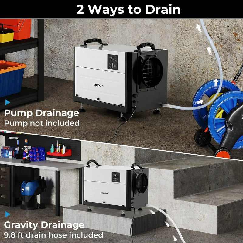 124 Pint Crawl Space Dehumidifier with 3 Modes and 24H Timer by DirectDeals