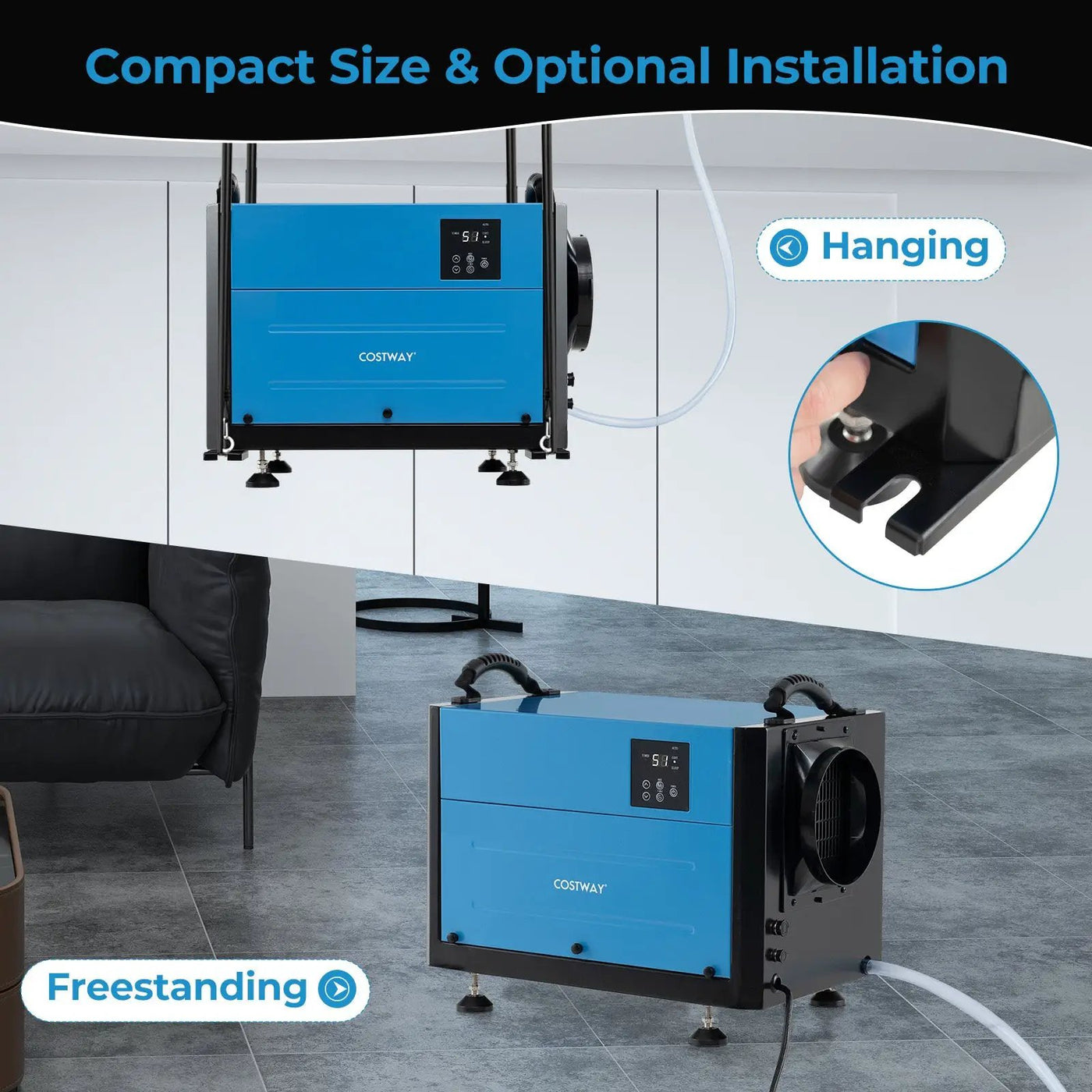124 Pint Crawl Space Dehumidifier with 3 Modes and 24H Timer by DirectDeals
