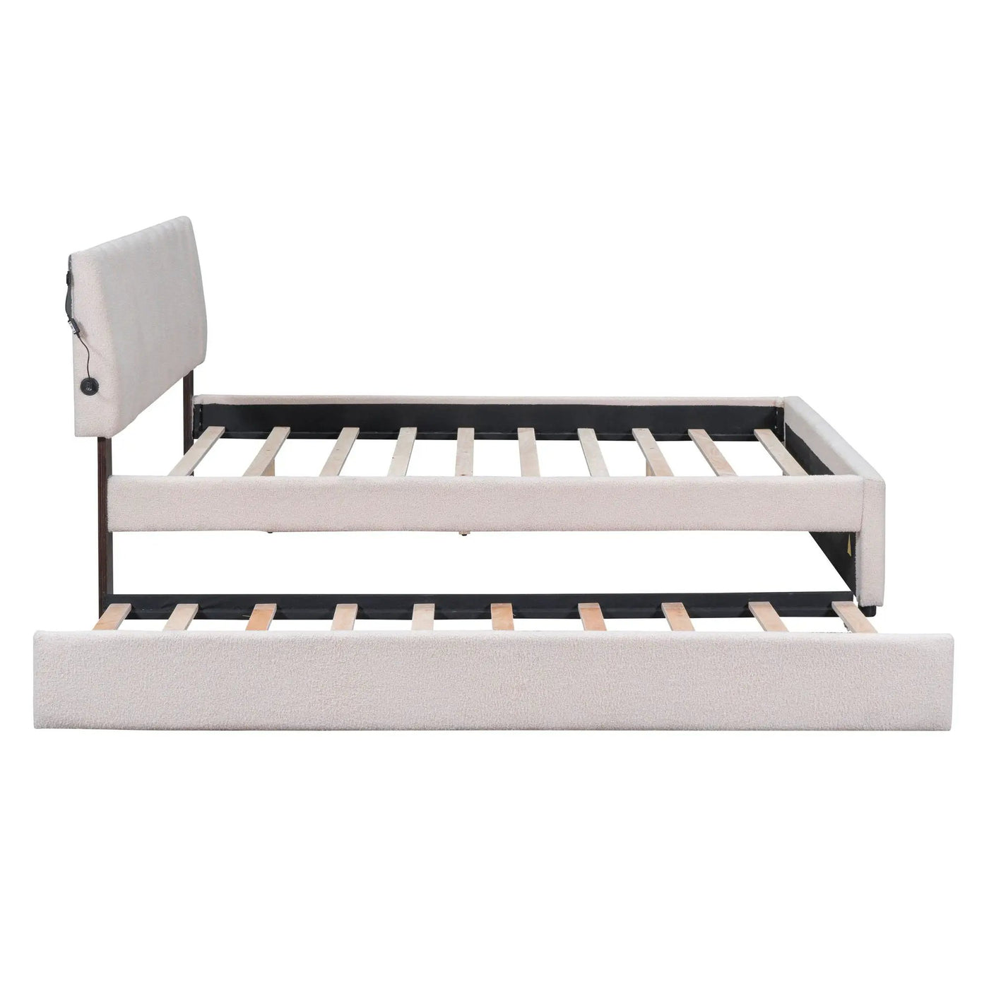 Upholstered Platform Bed With Trundle by HouseOfZazla