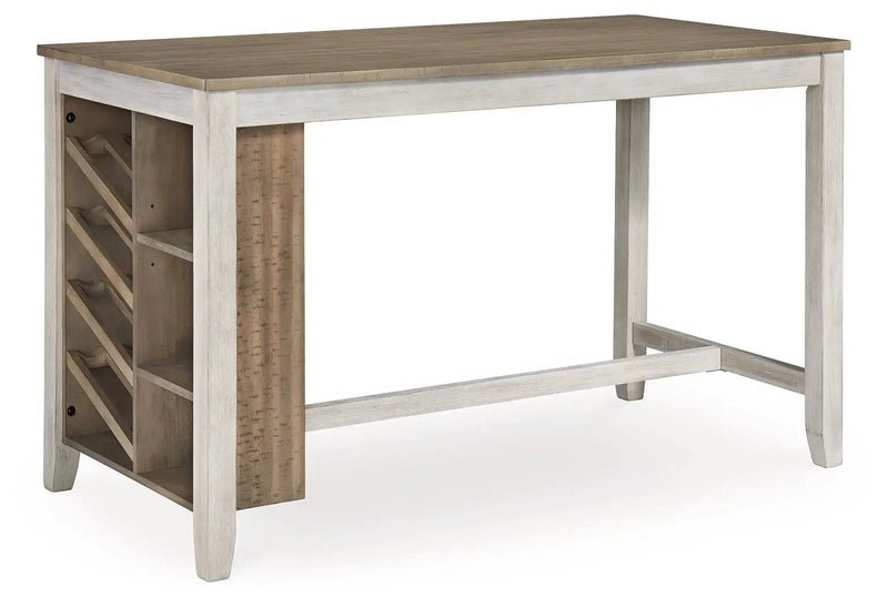 Skempton - Rectangular Counter Table With Storage - White by Unique Piece Furniture