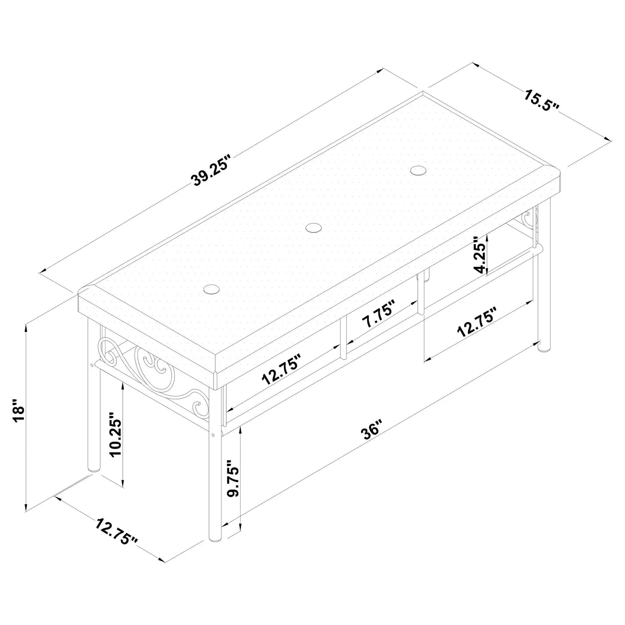 Bench With Upholstered - Pink by HouseOfZazla