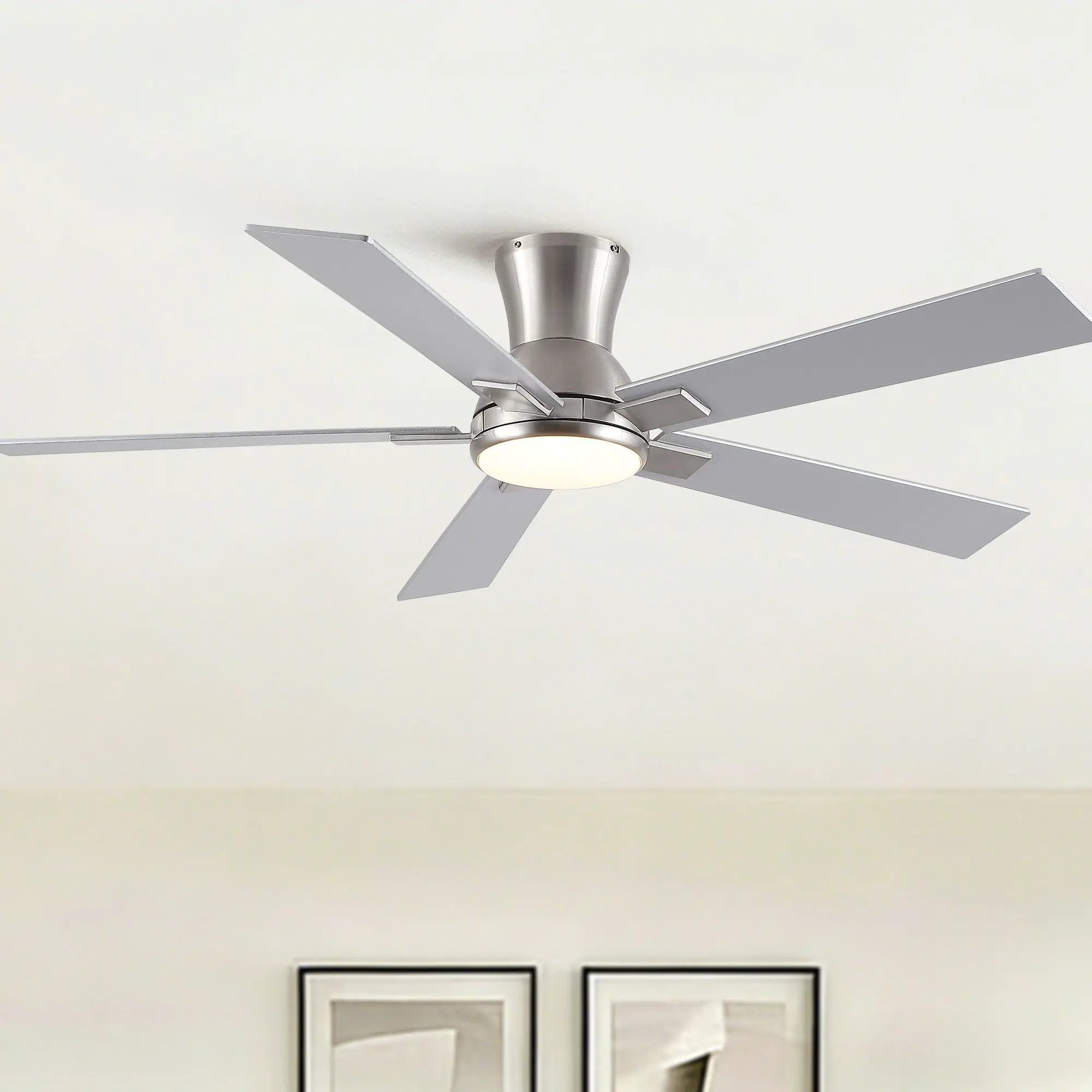 Reversible Quiet Motor Ceiling Fan Light With ABS Blades by HouseOfZazla