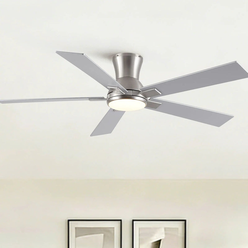 Reversible Quiet Motor Ceiling Fan Light With ABS Blades by HouseOfZazla